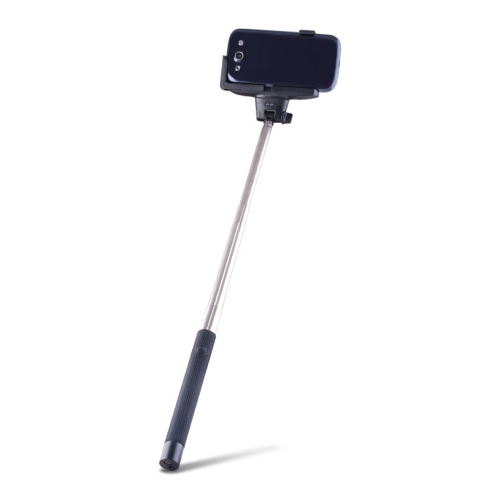 Teleskopická Bluetooth selfie tyč "Quick Snap“ pro mobilní zařízení – černá