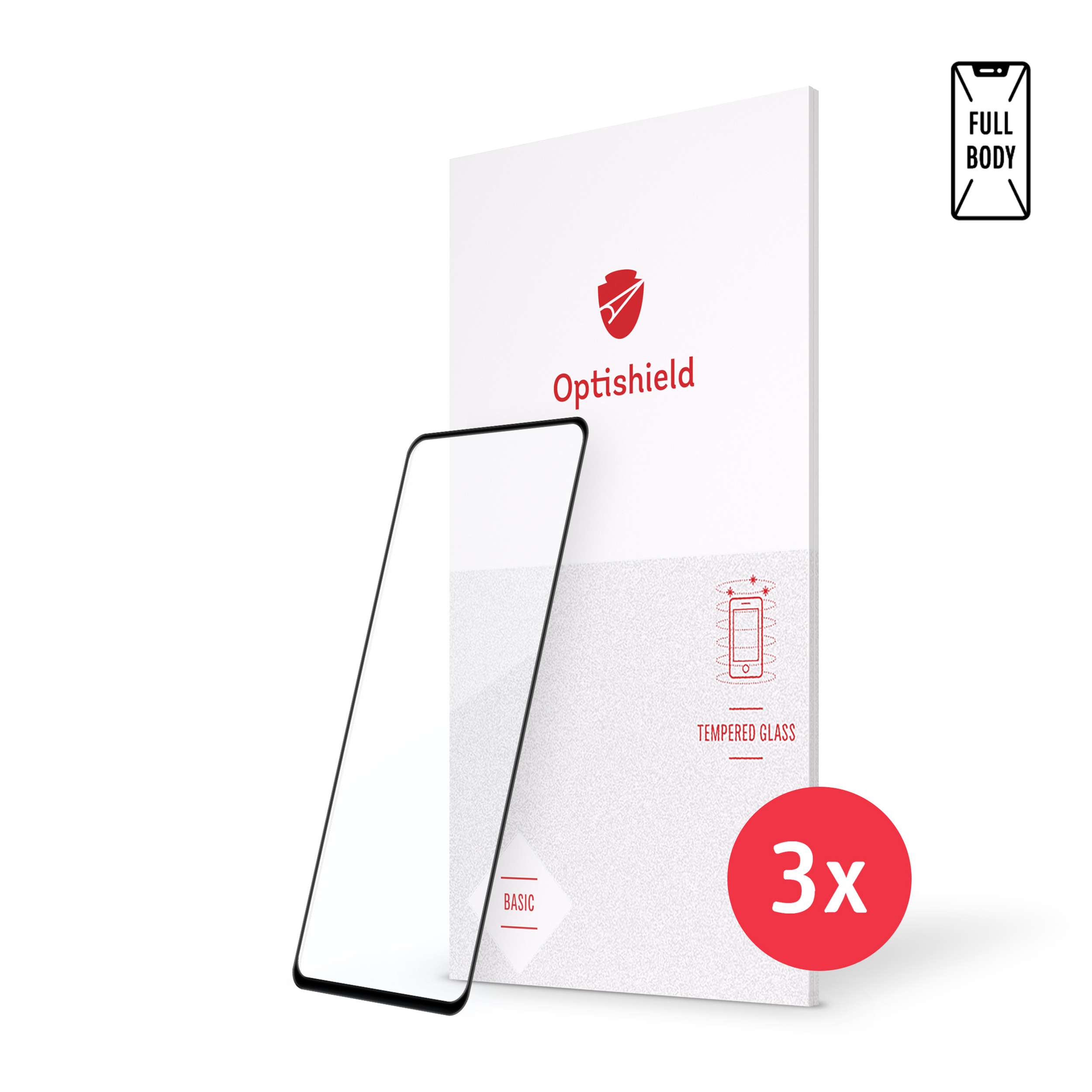 3-Pack ochranných skel 3D Full Body pro Samsung Galaxy S22 Optishield