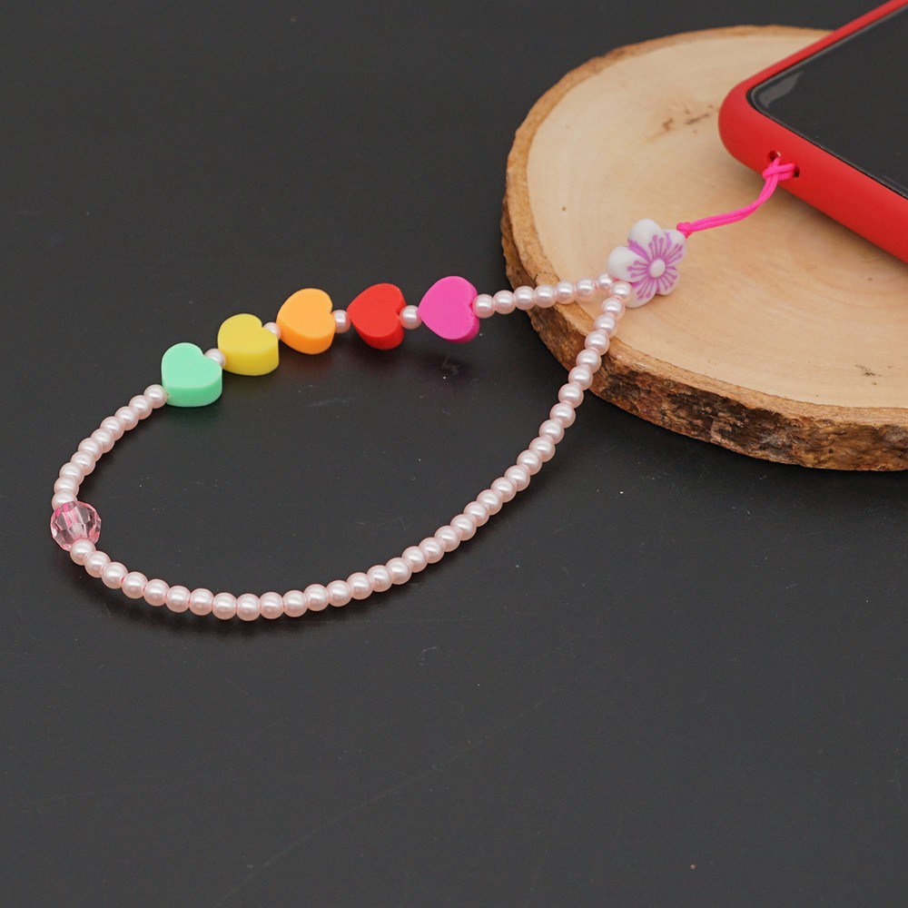 Náramek na telefon Stringie "Hearts And Pearls"