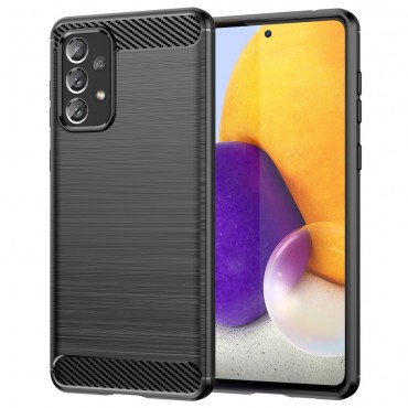 Gelový kryt TPU "Brushed Carbon" pro Samsung Galaxy A73 5G - černý