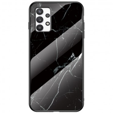 Hybridní kryt z tvrzeného skla "Glass Marble" pro Samsung Galaxy A73 5G - černý