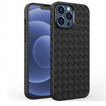 Gelový kryt TPU "Woven Template" pro iPhone 13 Pro Max - černý Gelový kryt TPU "Woven Template" pro iPhone 13 Pro Max - černý