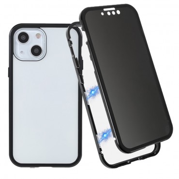 Magnetický celotělový kryt pro iPhone 13 Mini "Stronghold Dark" s tónovaným sklem pro ochranu soukromí - černý Magnetický celotělový kryt pro iPhone 13 Mini "Stronghold Dark" s tónovaným sklem pro ochranu soukromí - černý