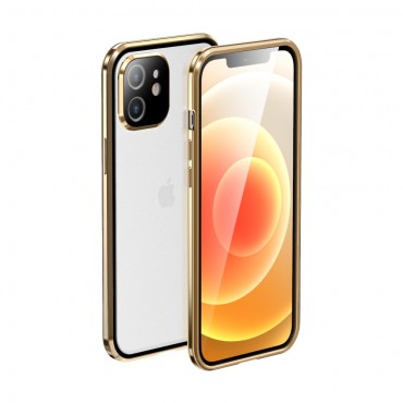 Magnetické pouzdro na celé tělo "Stronghold" pro iPhone 12 / iPhone 12 Pro - zlaté Magnetické pouzdro na celé tělo "Stronghold" pro iPhone 12 / iPhone 12 Pro - zlaté