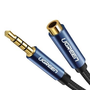 Audio kabel 3,5 mm samec - samice AUX "Ugreen" - 0,5 m - černý Audio kabel 3,5 mm samec - samice AUX "Ugreen" - 0,5 m - černý