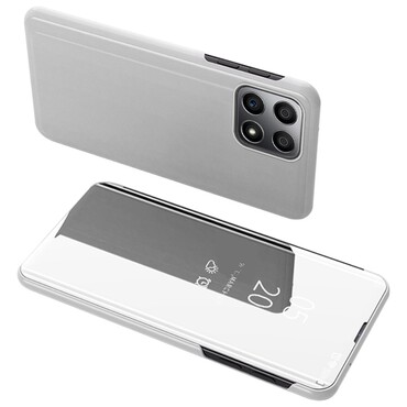 Zrcadlové pouzdro pro Honor X8 - stříbrné