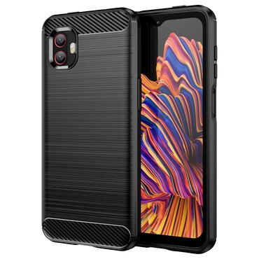 Gelový kryt TPU "Brushed Carbon" pro Samsung Galaxy Xcover 6 Pro - černý