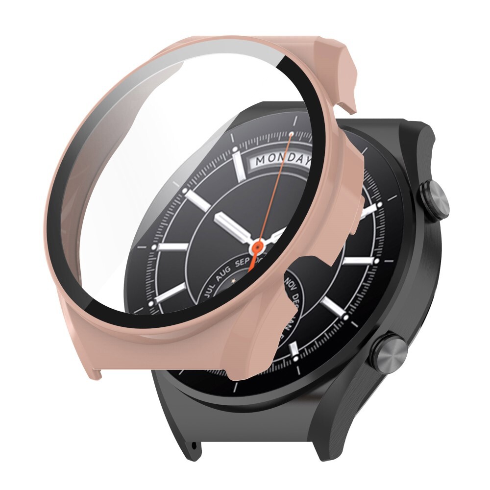 Pevné TPU pouzdro s ochranným sklem pro Xiaomi Watch S1 / S1 Active - růžové