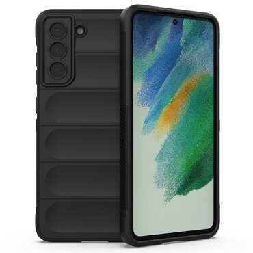 Odolný kryt "Waves" pro Samsung Galaxy S21 FE 5G - černý Odolný kryt "Waves" pro Samsung Galaxy S21 FE 5G - černý