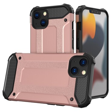 Odolný kryt "Rock" pro iPhone 14 Plus - růžový