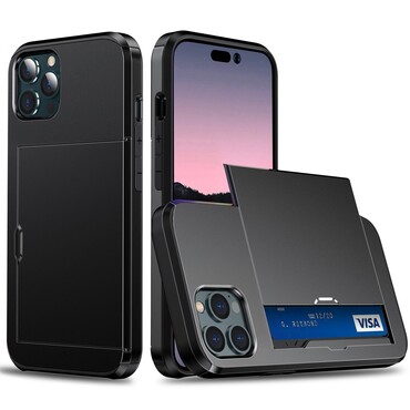 Hibriden TPU pouzdro "Back Slide" pro iPhone 14 Pro Max - černé Hibriden TPU pouzdro "Back Slide" pro iPhone 14 Pro Max - černé