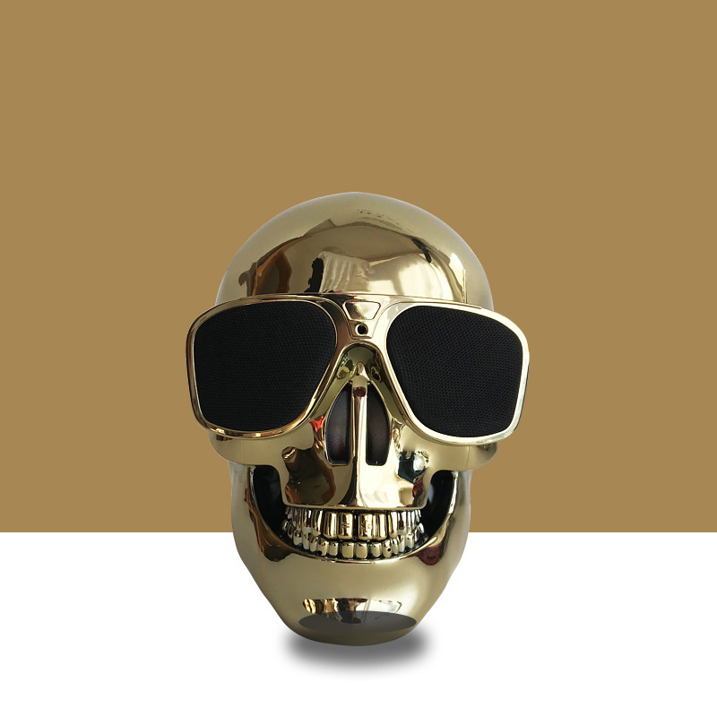 Děsivý Bluetooth reproduktor SkullzMax Pro – hlasitý přenosný reproduktor s podporou USB disků a paměťových karet, se silným zvukem a baterií! - Electro Gold
