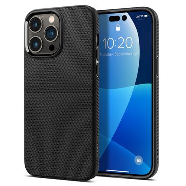 Spigen "Liquid Air" pouzdro pro iPhone 14 Pro Max - matně černé Spigen "Liquid Air" pouzdro pro iPhone 14 Pro Max - matně černé