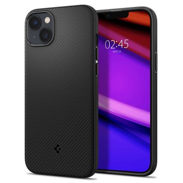 Spigen "Mag Armor" pouzdro s magnetem pro bezdrátové nabíjení pro iPhone 14 - matně černé Spigen "Mag Armor" pouzdro s magnetem pro bezdrátové nabíjení pro iPhone 14 - matně černé
