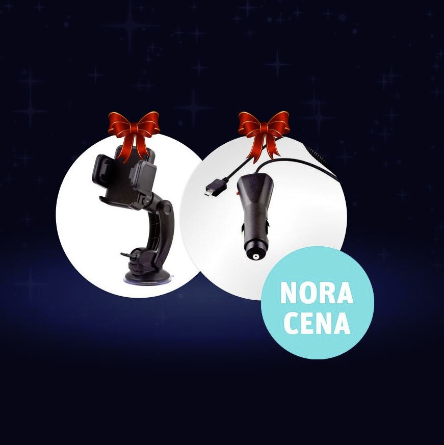 MicroUSB nabíječka do auta + univerzální držák Hold