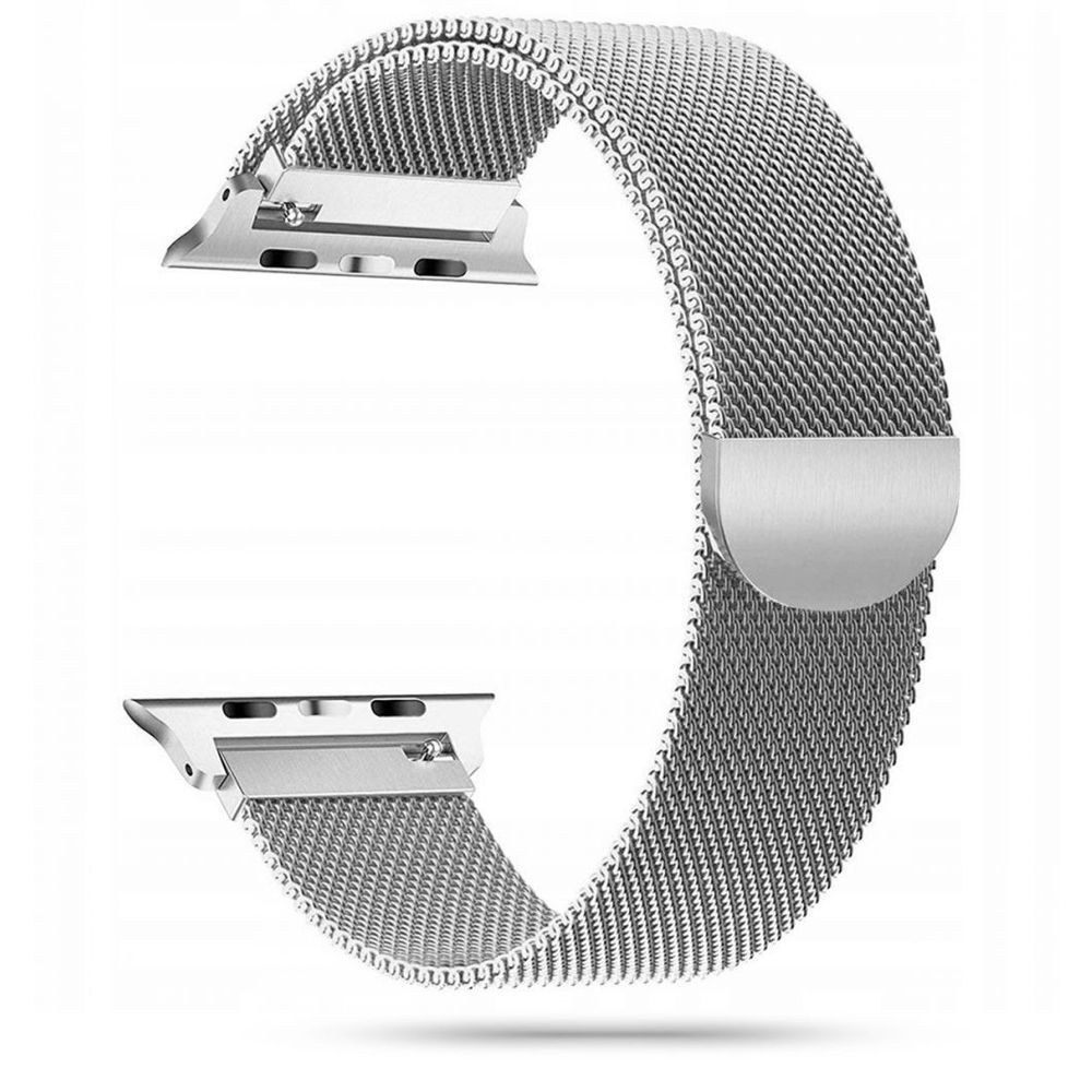 Kovový "milánský" řemínek pro Apple Watch 4 / 5 / 6 / 7 / 8 / 9 / SE / 10 (38 / 40 / 41 / 42 mm) - stříbrný