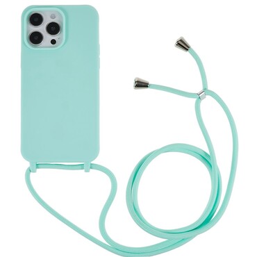 TPU gelové pouzdro "Cordy" pro iPhone 14 Pro Max s praktickou šňůrkou na přenášení - modré