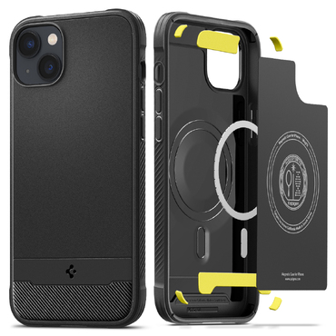 Spigen "Rugged Armor MagFit" pouzdro pro iPhone 14 - matně černé Spigen "Rugged Armor MagFit" pouzdro pro iPhone 14 - matně černé
