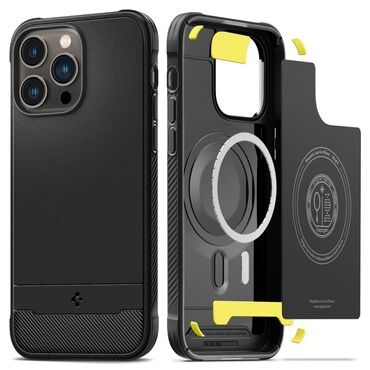 Spigen "Rugged Armor MagFit" pouzdro pro iPhone 14 Pro Max - matně černé Spigen "Rugged Armor MagFit" pouzdro pro iPhone 14 Pro Max - matně černé