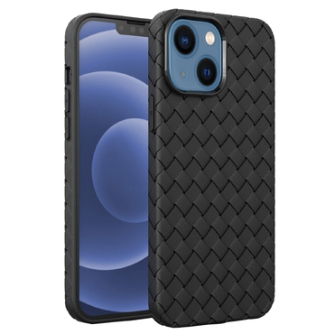 TPU gelové pouzdro "Woven Template" pro iPhone 14 - černé