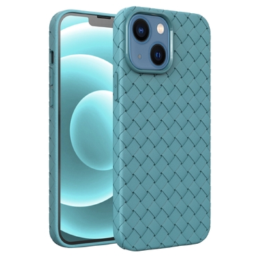 TPU gelový kryt "Woven Template" pro iPhone 14 Plus - modrý