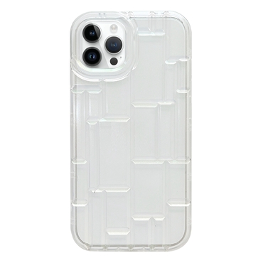 Silikonové pouzdro "3D Ice Cubes" pro iPhone 14 Pro Max - průhledné Silikonové pouzdro "3D Ice Cubes" pro iPhone 14 Pro Max - průhledné