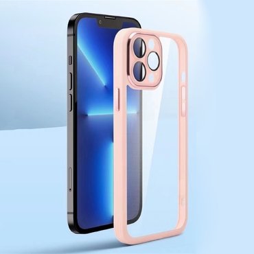 Hybridní pouzdro All Inclusive s vestavěnou ochranou zadního fotoaparátu pro iPhone 14 - růžové Hybridní pouzdro All Inclusive s vestavěnou ochranou zadního fotoaparátu pro iPhone 14 - růžové