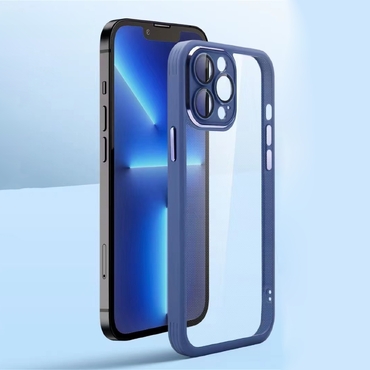 Hybridní pouzdro All Inclusive s vestavěnou ochranou zadního fotoaparátu pro iPhone 14 Plus - modré