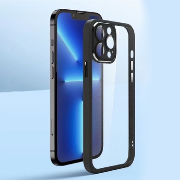 Hybridní pouzdro All Inclusive s vestavěnou ochranou zadního fotoaparátu pro iPhone 14 Pro Max - černé Hybridní pouzdro All Inclusive s vestavěnou ochranou zadního fotoaparátu pro iPhone 14 Pro Max - černé