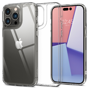 Spigen "Quartz Hybrid" pouzdro z tvrzeného skla pro iPhone 14 Pro Max - křišťálově čisté Spigen "Quartz Hybrid" pouzdro z tvrzeného skla pro iPhone 14 Pro Max - křišťálově čisté