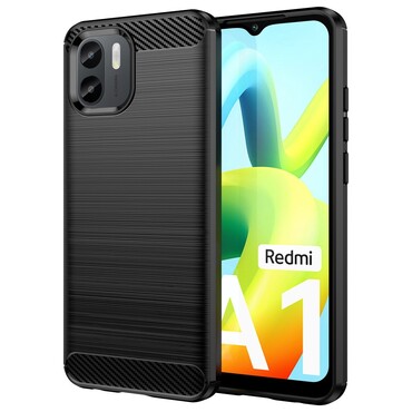 TPU gelové pouzdro "Brushed Carbon" pro Xiaomi Redmi A1 / Redmi A2 - černé TPU gelové pouzdro "Brushed Carbon" pro Xiaomi Redmi A1 / Redmi A2 - černé