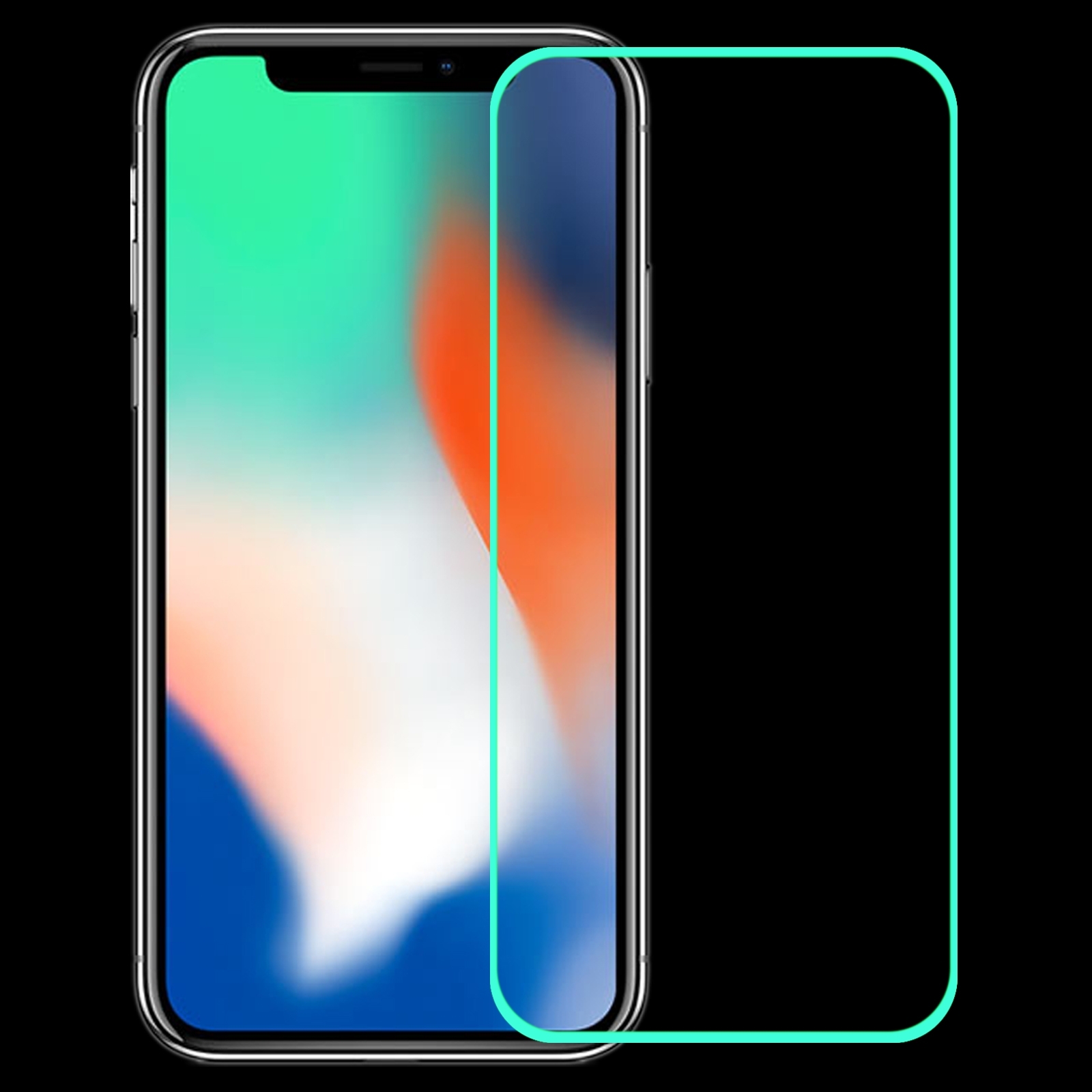 Luminous Glass Svítící ochranné sklo "Luminous" pro iPhone 11 Pro / XS / X
