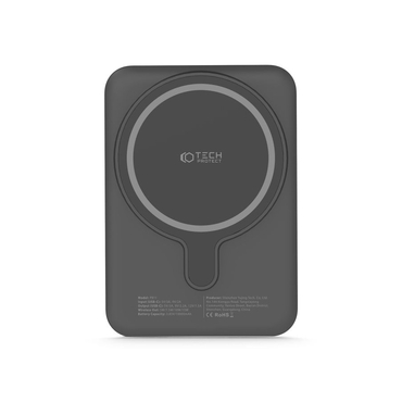 Powerbanka Tech-Protect "PB11" s magnetickým úchytem pro bezdrátové nabíjení všech smartphonů s podporou MagSafe - 10000 mAh - černá Powerbanka Tech-Protect "PB11" s magnetickým úchytem pro bezdrátové nabíjení všech smartphonů s podporou MagSafe - 10000 mAh - černá