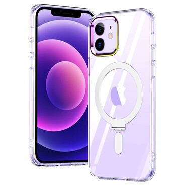 Hybridní pouzdro MagCase s magnetem a bezdrátovým nabíjecím stojánkem MagSafe pro iPhone 12 - průhledné Hybridní pouzdro MagCase s magnetem a bezdrátovým nabíjecím stojánkem MagSafe pro iPhone 12 - průhledné