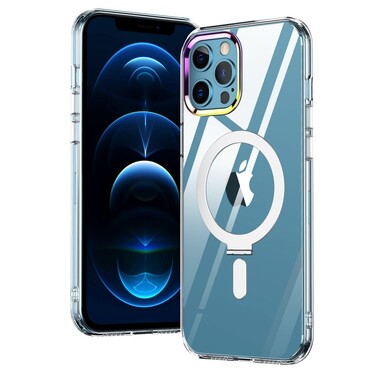 Hybridní pouzdro MagCase s magnetem a bezdrátovým nabíjecím stojánkem MagSafe pro iPhone 12 Pro - průhledné Hybridní pouzdro MagCase s magnetem a bezdrátovým nabíjecím stojánkem MagSafe pro iPhone 12 Pro - průhledné