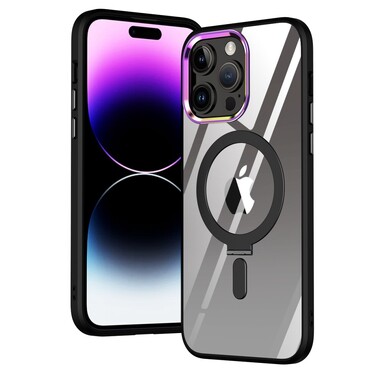 Hybridní pouzdro MagCase s magnetem a bezdrátovým nabíjecím stojánkem MagSafe pro iPhone 14 Pro Max - černé Hybridní pouzdro MagCase s magnetem a bezdrátovým nabíjecím stojánkem MagSafe pro iPhone 14 Pro Max - černé