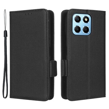 Pouzdro "Litchi Wallet" pro Honor X6 / Honor X8 5G / Honor 70 Lite - černé Pouzdro "Litchi Wallet" pro Honor X6 / Honor X8 5G / Honor 70 Lite - černé