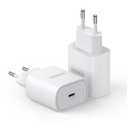 Nástěnná nabíječka "Flash" s výstupem USB-C a standardem rychlého nabíjení 25 W - bílá