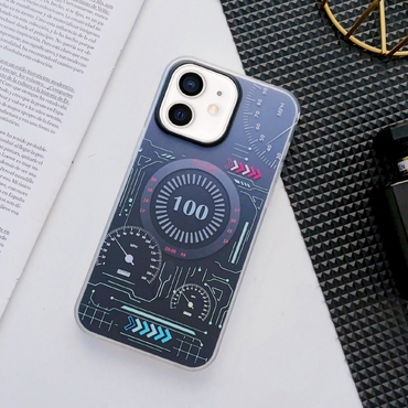 Hybridní pouzdro "Circuit MagSafe" pro iPhone 12 - černé