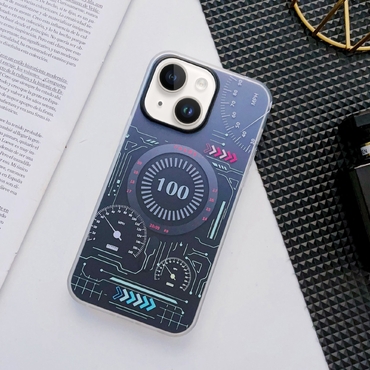 Hybridní pouzdro "Circuit MagSafe" pro iPhone 14 Plus - černé