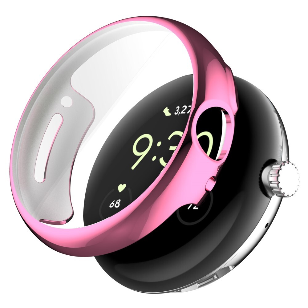 Gelové pouzdro TPU s ochranou displeje pro Google Pixel Watch - růžové