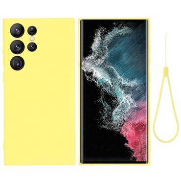 Silikonový kryt pro Samsung Galaxy S23 Ultra - žlutý