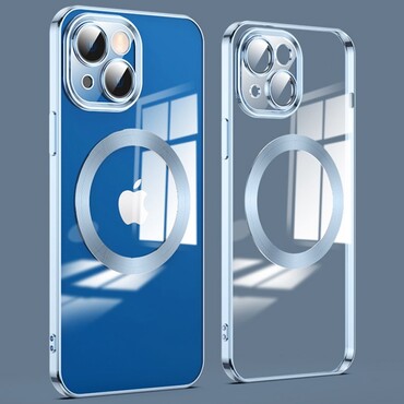 Hybridní obal „MagProtect“ s ochranou zadního fotoaparátu a magnetem MagSafe pro iPhone 14 Plus - blue Hybridní obal „MagProtect“ s ochranou zadního fotoaparátu a magnetem MagSafe pro iPhone 14 Plus - blue
