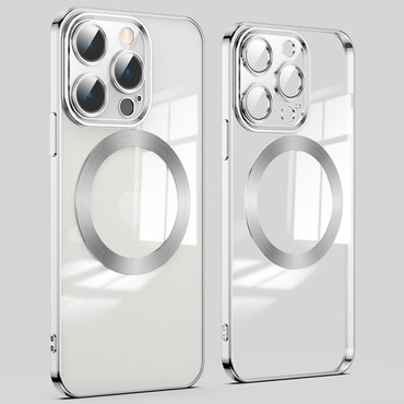 Hybridní obal „MagProtect“ s ochranou zadního fotoaparátu a magnetem MagSafe pro iPhone 14 Pro - silver Hybridní obal „MagProtect“ s ochranou zadního fotoaparátu a magnetem MagSafe pro iPhone 14 Pro - silver