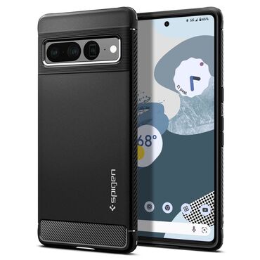 Pouzdro Spigen "Rugged Armor" pro Google Pixel 7 Pro - matně černé Pouzdro Spigen "Rugged Armor" pro Google Pixel 7 Pro - matně černé