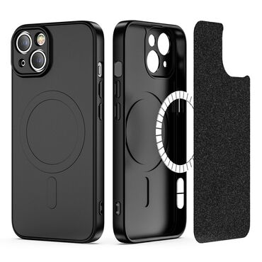 Pouzdro Tech-Protect "Icon MagSafe" s magnetem pro bezdrátové nabíjení pro iPhone 13 - černé Pouzdro Tech-Protect "Icon MagSafe" s magnetem pro bezdrátové nabíjení pro iPhone 13 - černé