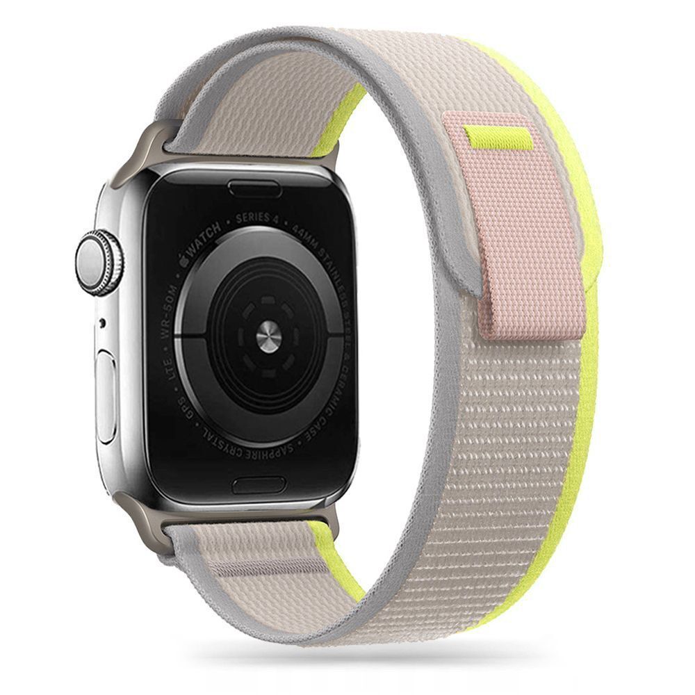 Náhradní řemínek pro Apple Watch 4 / 5 / 6 / 7 / 8 / 9 / 10 / SE / Ultra 1 / 2 (44 / 45 / 46 / 49 mm) "Nylon" - béžový