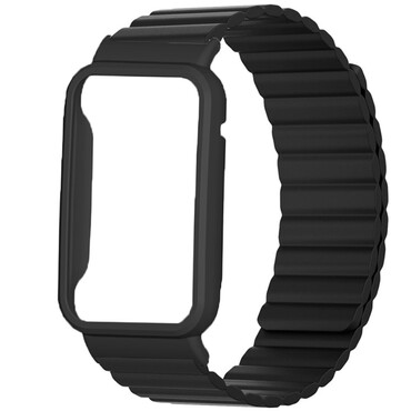 Magnetický pásek s krytem hodinek Xiaomi Mi Band 7 Pro - černý