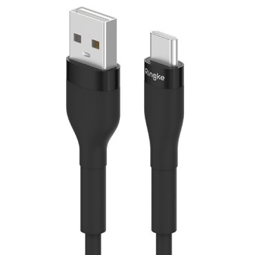 Nabíjecí a datový kabel USB-A na USB-C Ringke "Pastel" 12W - 1,2 m - černý Nabíjecí a datový kabel USB-A na USB-C Ringke "Pastel" 12W - 1,2 m - černý