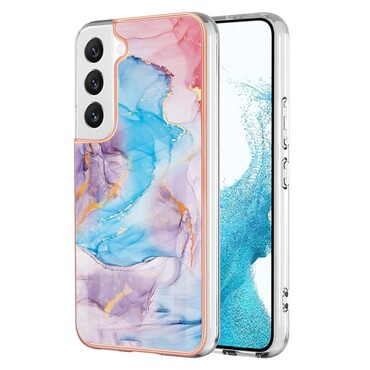 TPU gelové pouzdro "Galvan Marble" pro Samsung Galaxy S23 - modro-fialové